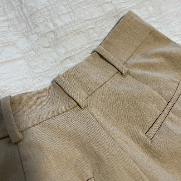 Simons Icone Tan Pleated Trousers, Pleated barrel-leg pant sand color - Picture 7 of 10